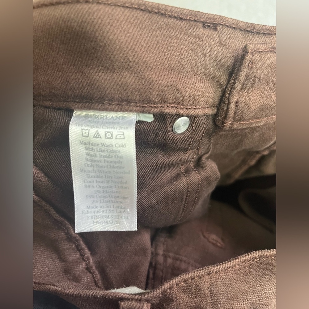 Everlane Size 25 The Original Cheeky Crop Jean in clove brown Organic cotton. - Picture 3 of 10